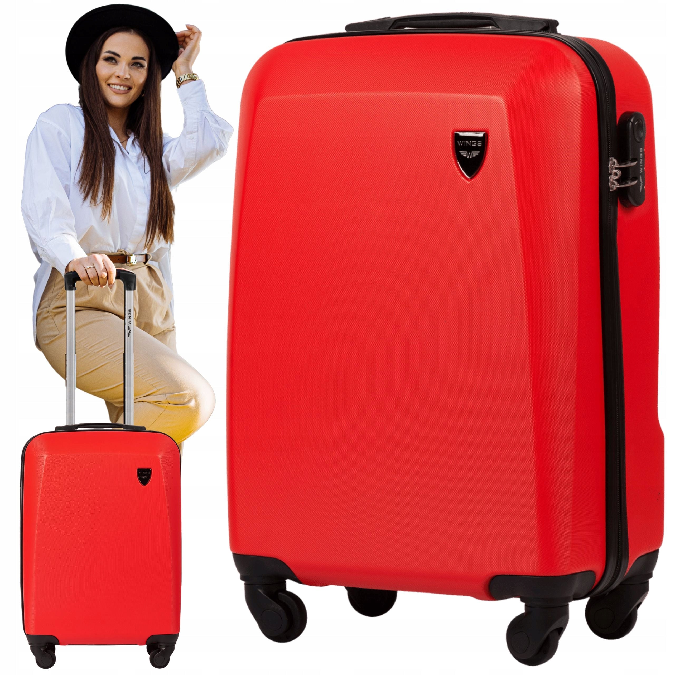Cabin Suitcase WINGS small 55x40x20 carry-on luggage on Wheels