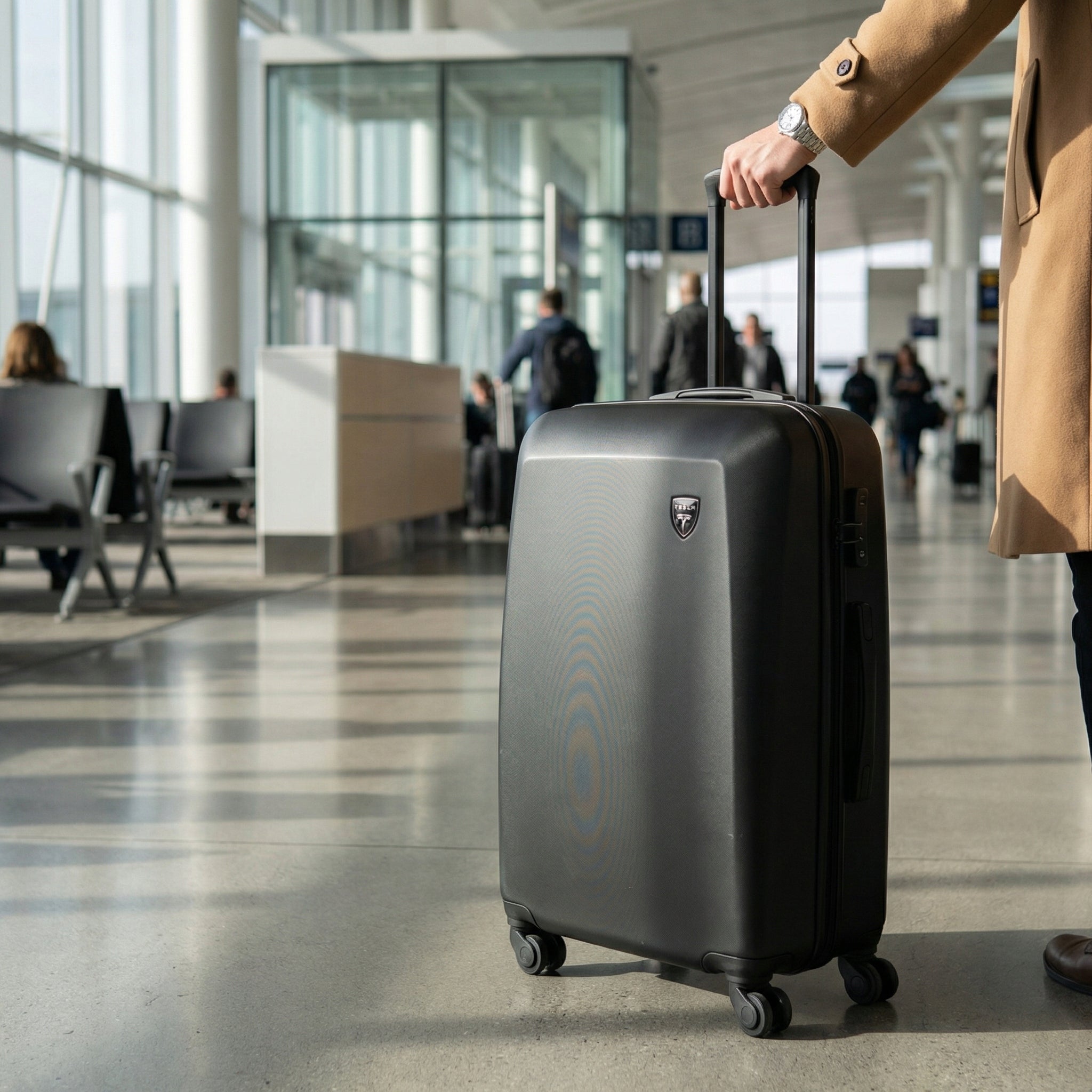 Cabin Suitcase WINGS with ABS+ 4 Wheels Small Hand Luggage Hard Solid Manufacturer code 0125-S-BLACK
