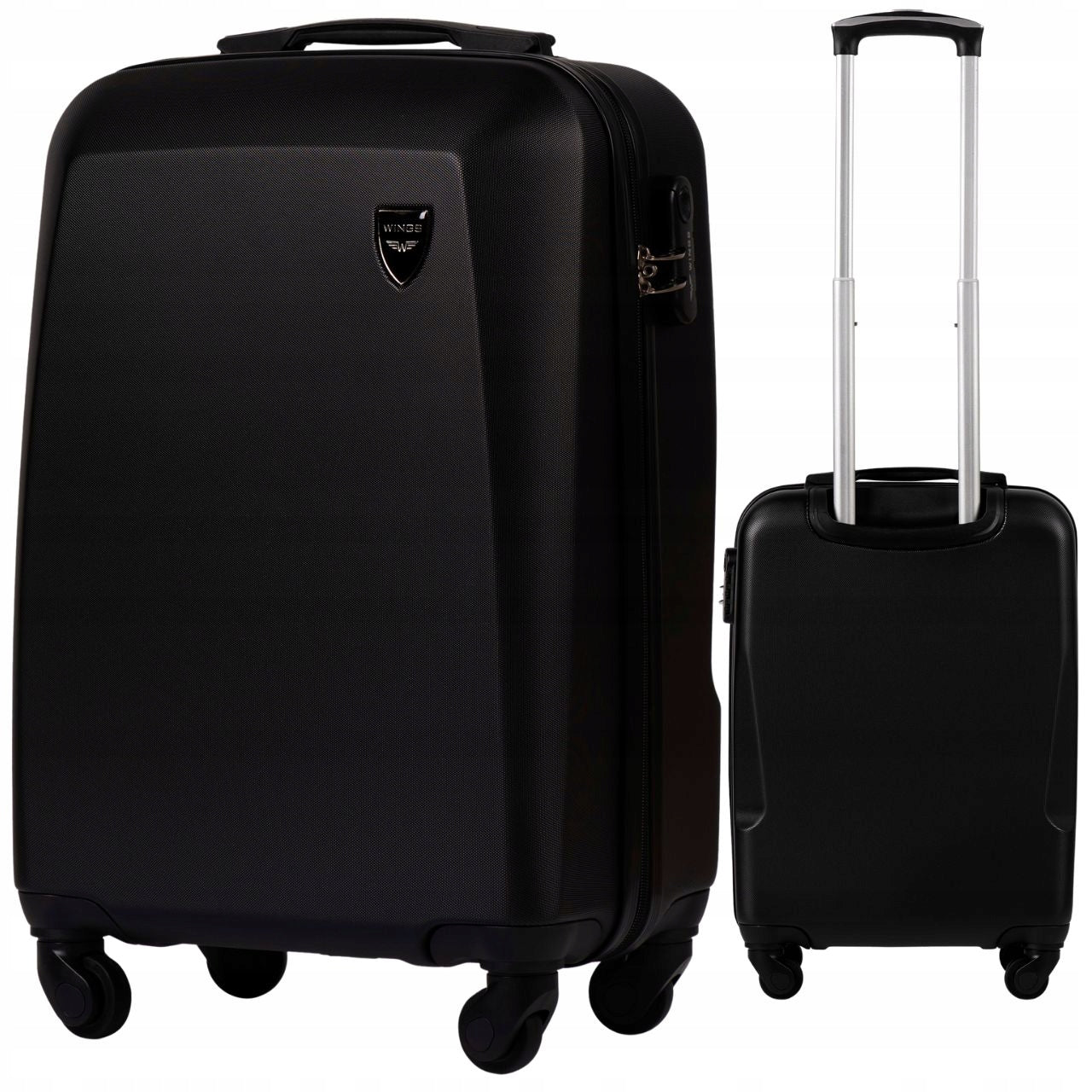 Cabin Suitcase WINGS with ABS+ 4 Wheels Small Hand Luggage Hard Solid