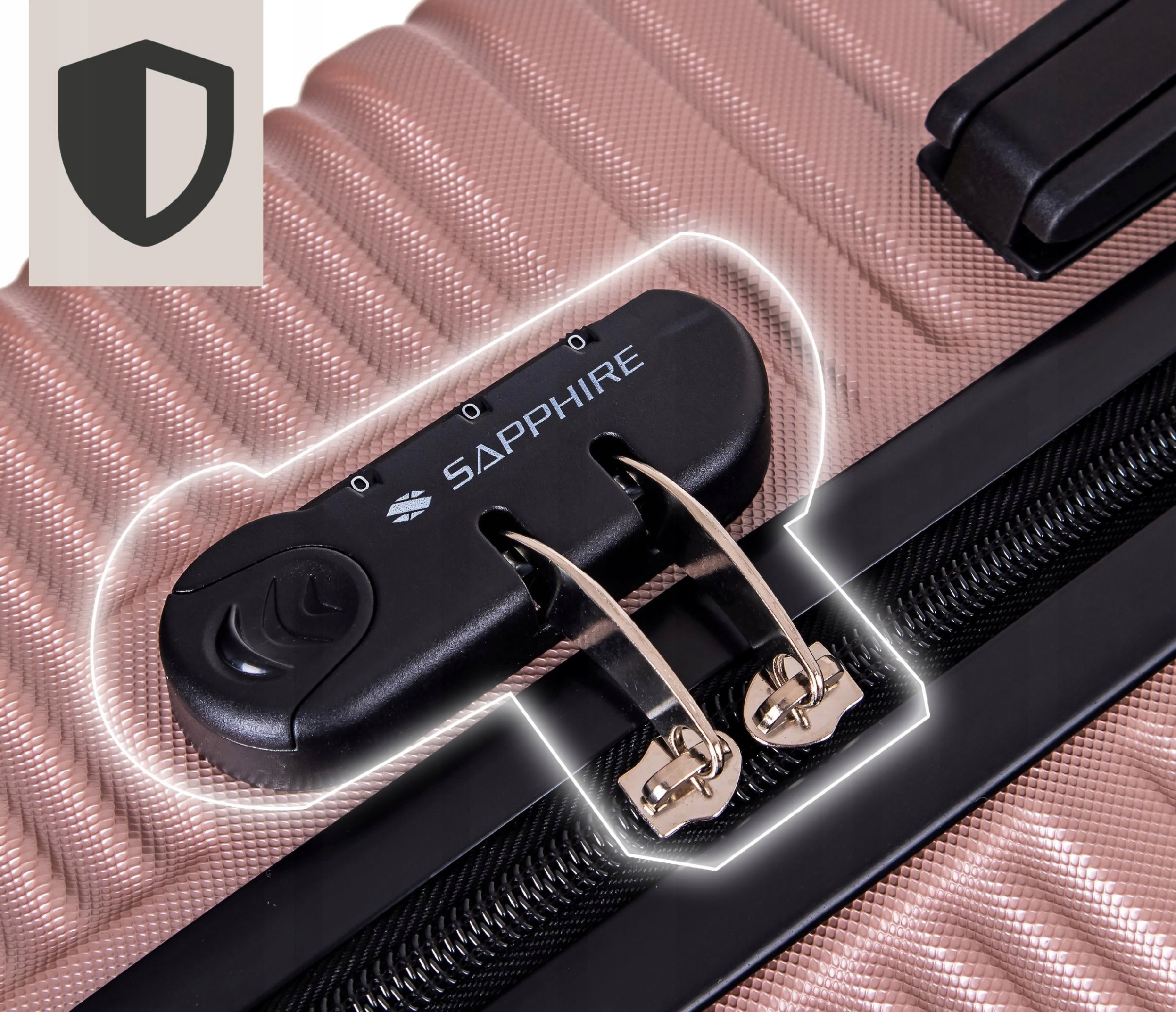 Cabin case SMALL LIGHT HAND luggage L ABS wheels strong Sapphire DUO Brand Sapphire