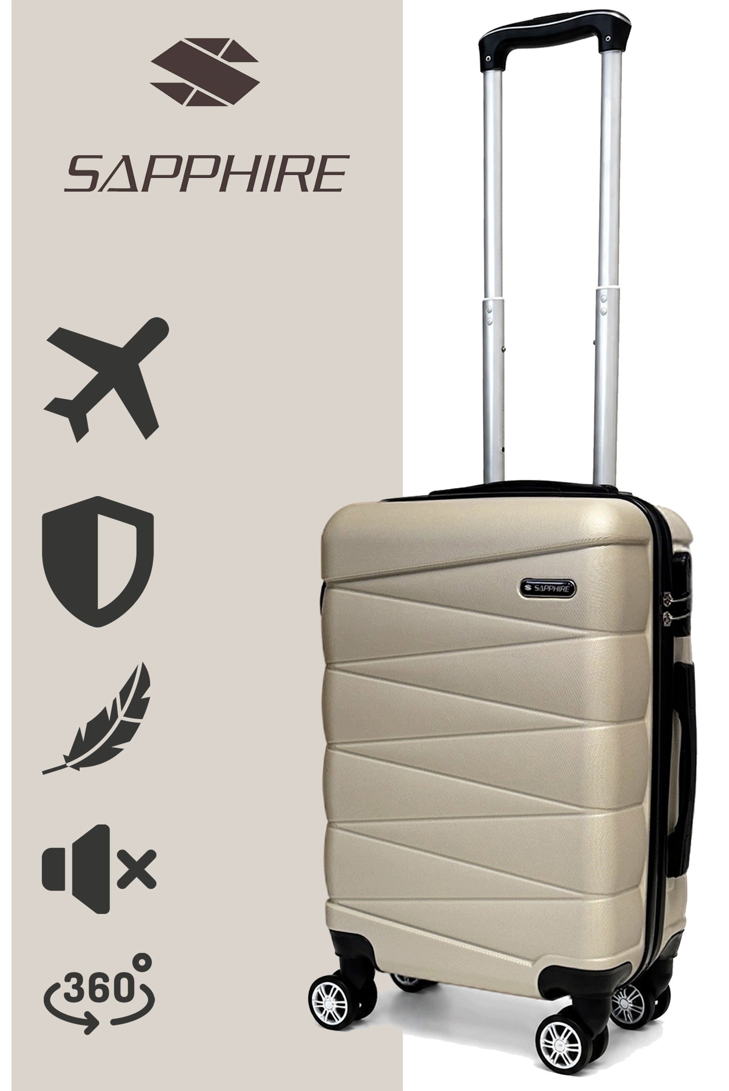 Cabin case SMALL LIGHT HAND luggage wheels ABS strong L Sapphire DUO2 Packaging status original