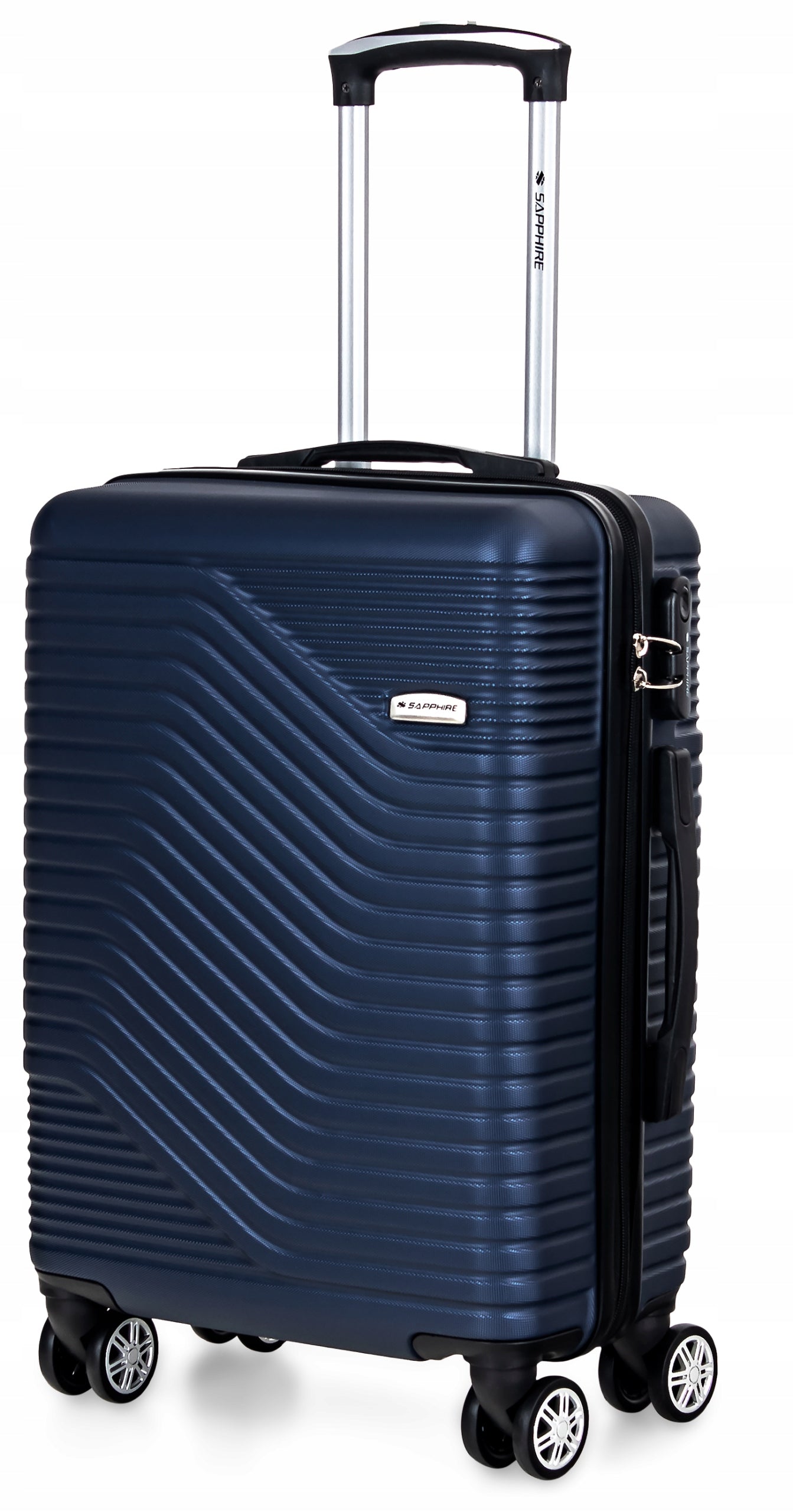 Cabin case SMALL LIGHTWEIGHT HAND luggage L wheels ABS strong Sapphire DUO Depth (shorter edge) 22 cm