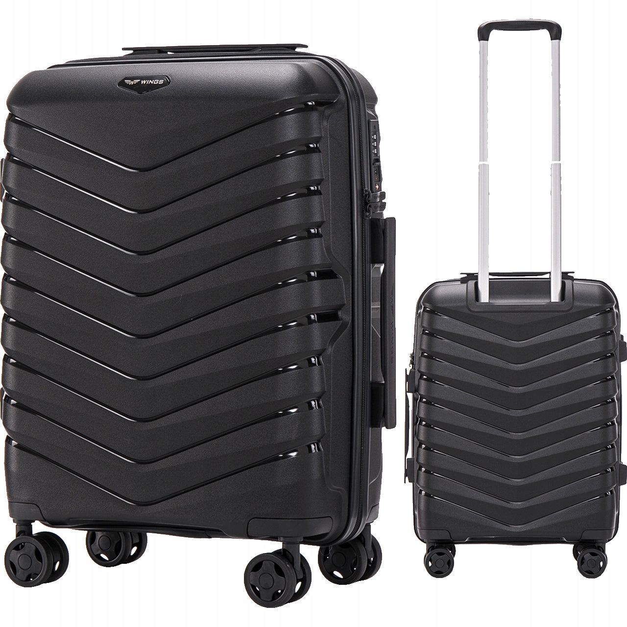 Cabin case WINGS polypropylene roomy travel luggage on wheels