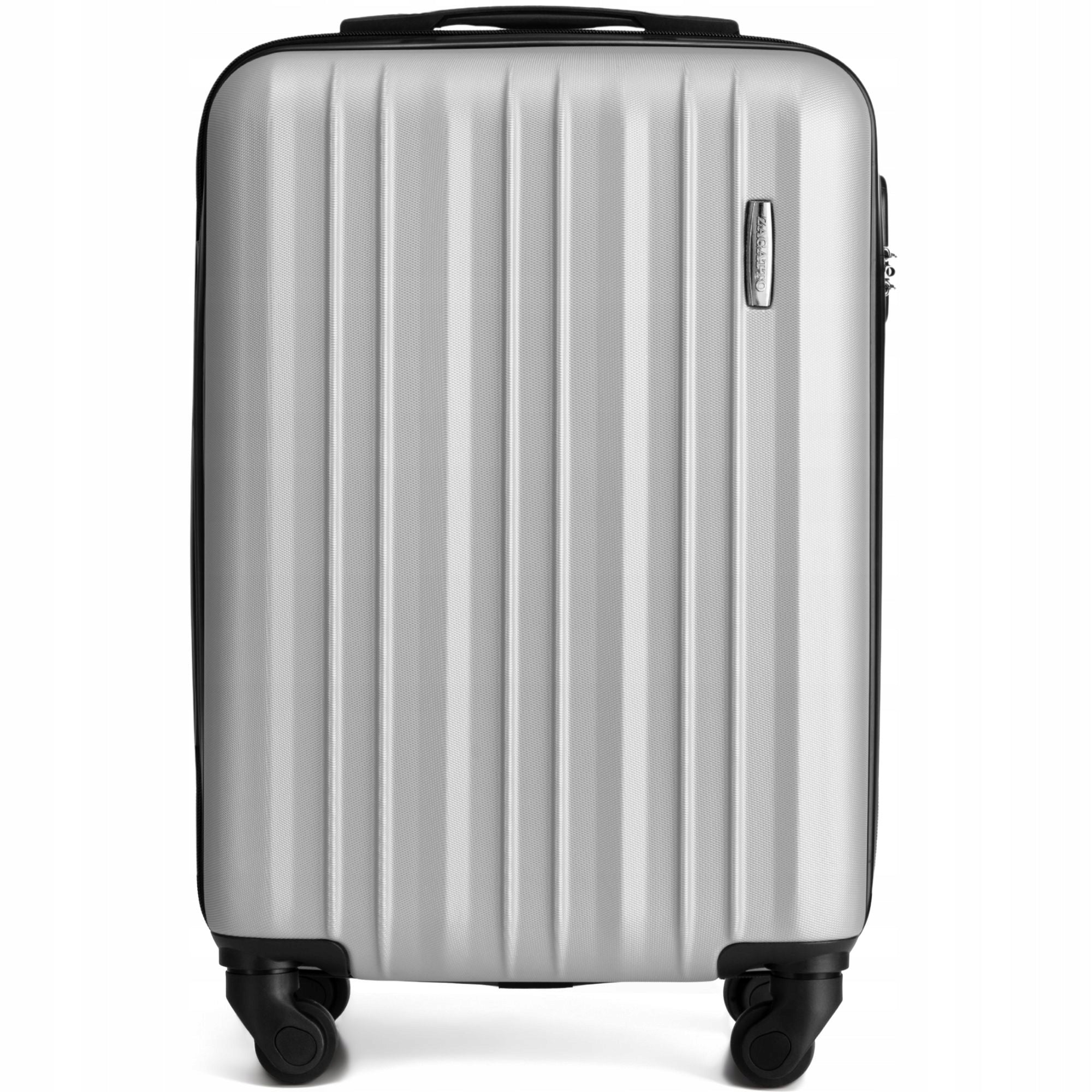 Cabin suitcase on wheels luggage 34,3L hard 4 COLORS ZAGATTO Manufacturer code ZG509 C ALU SILVER