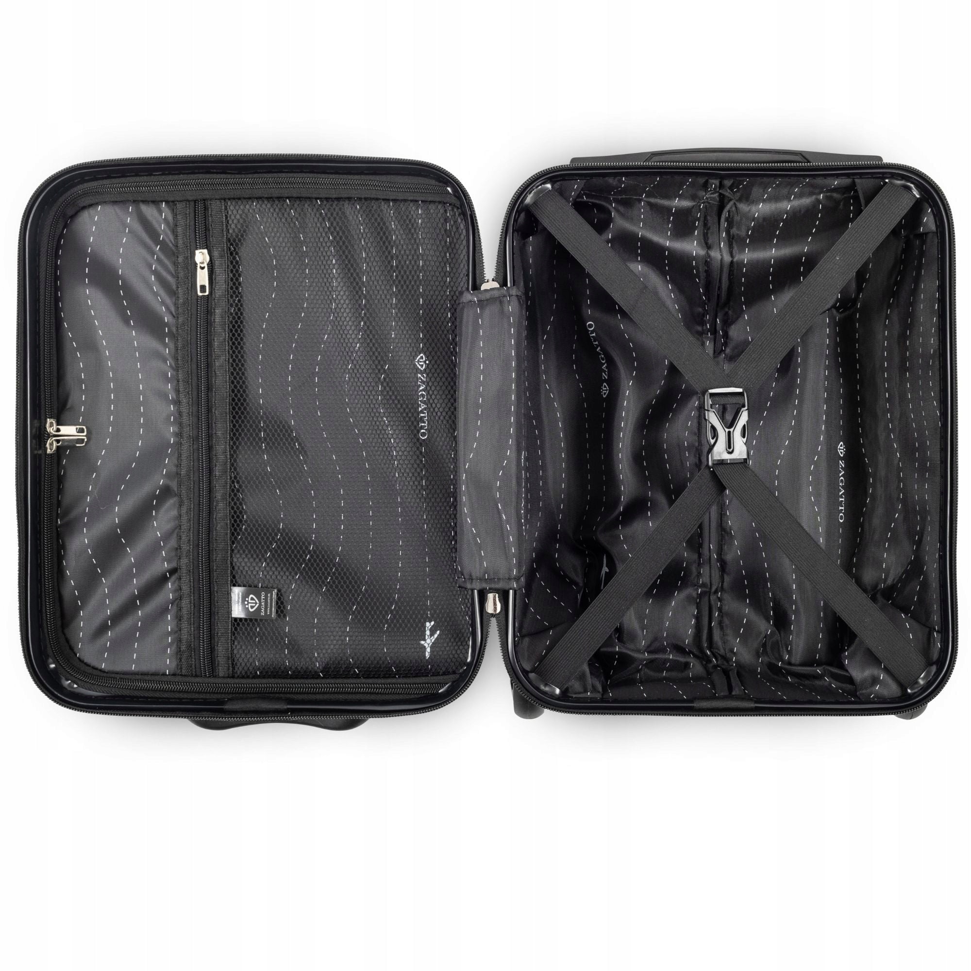 Cabin suitcase small on wheels 40x30x20 hand luggage ZAGATTO Depth (shorter edge) 20 cm