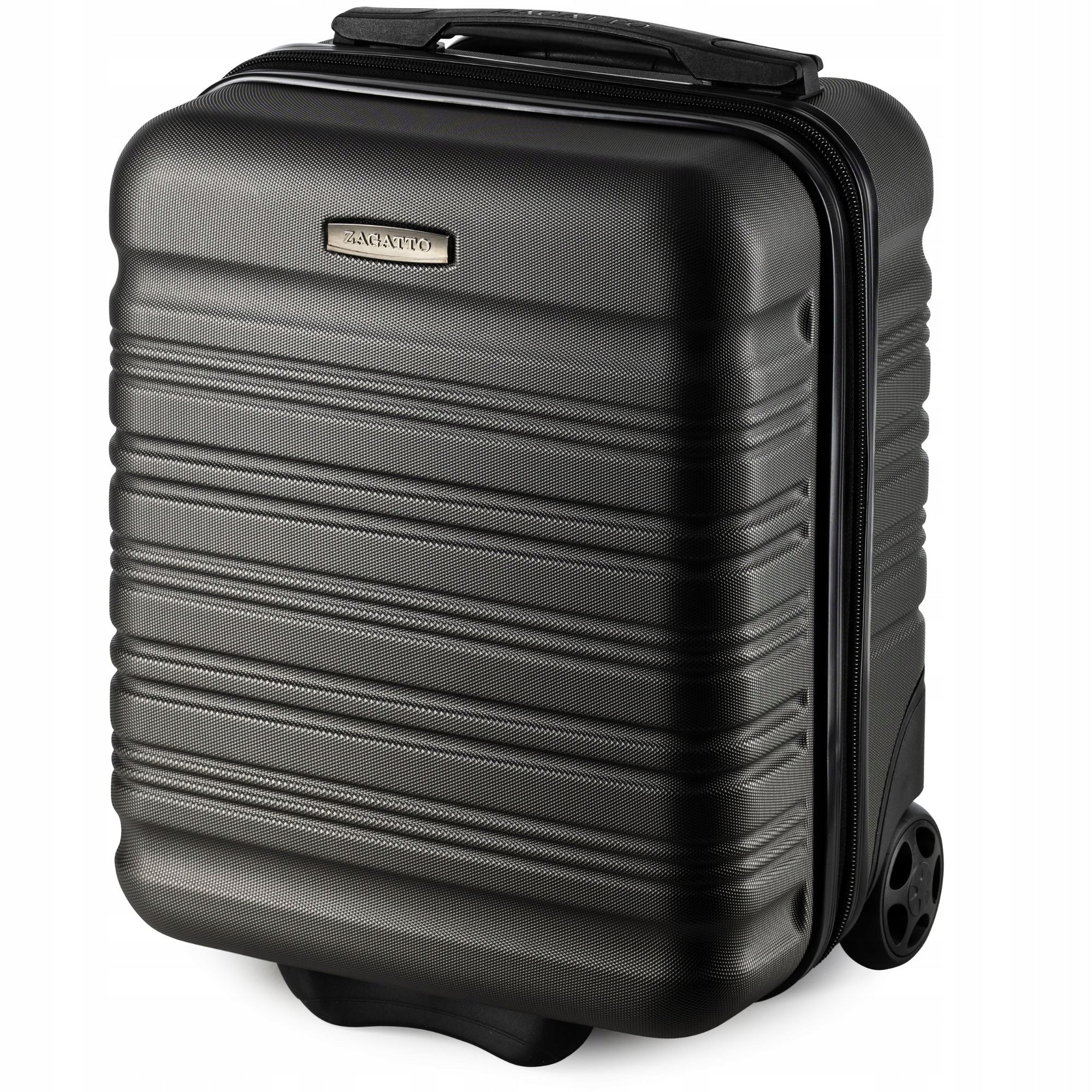 Cabin suitcase small on wheels 40x30x20 hand luggage ZAGATTO Model ZG508 ABS MINI D.GRAY