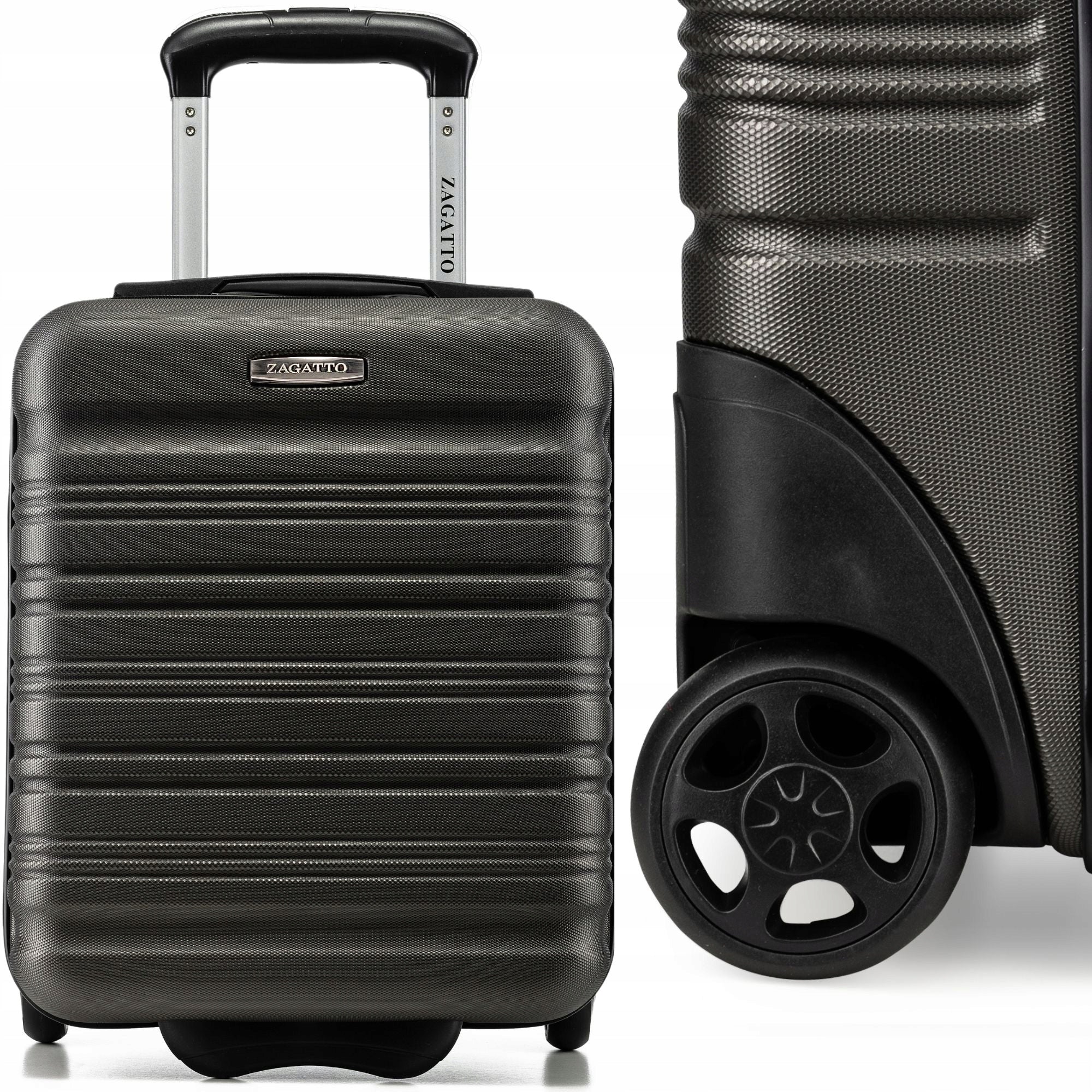 Cabin suitcase small on wheels 40x30x20 hand luggage ZAGATTO Width (longer edge) 30 cm