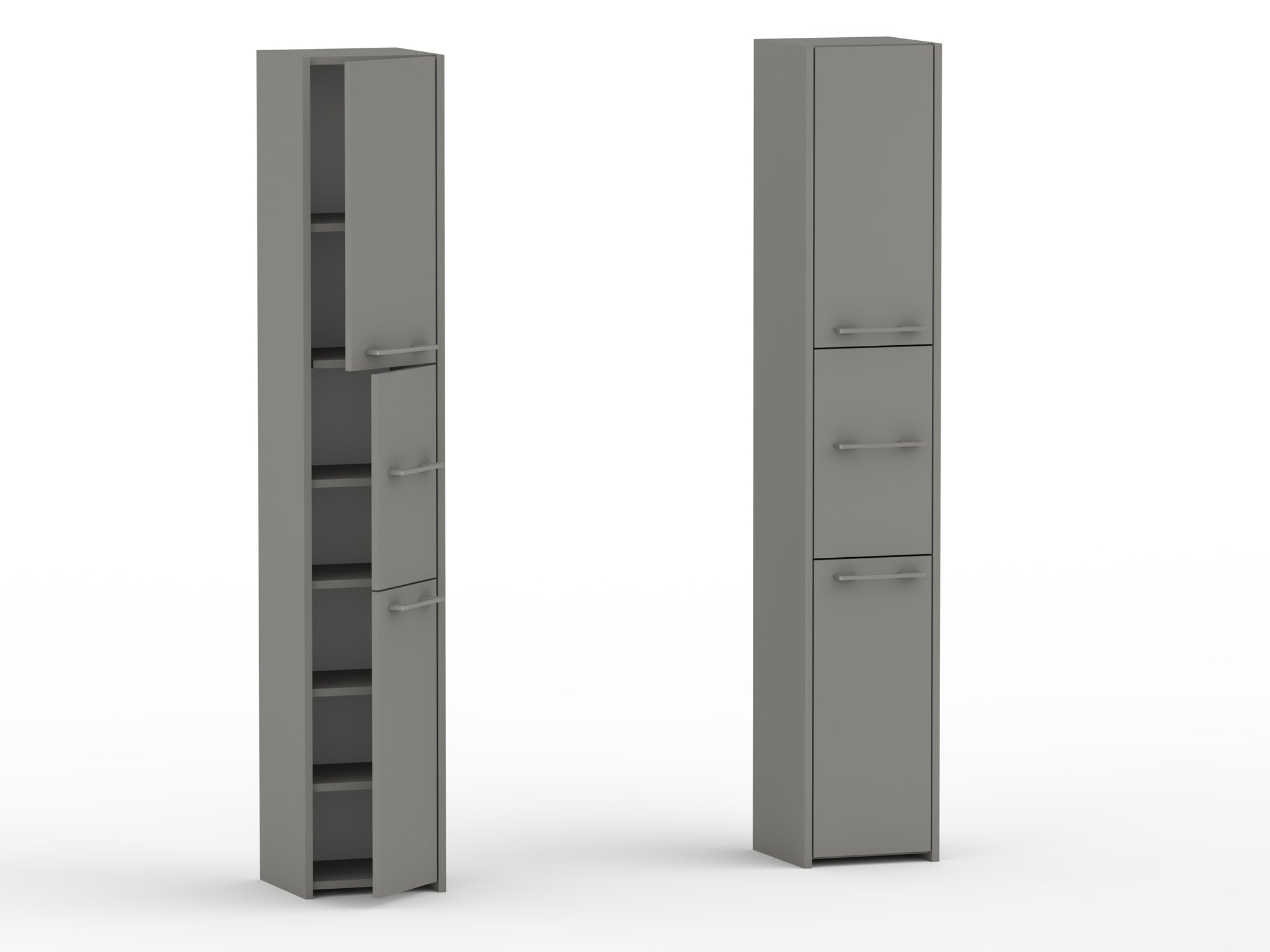 Cabinet Bathroom Post Grey 170x30x30 Cm For Towels Cosmetics Spacious
