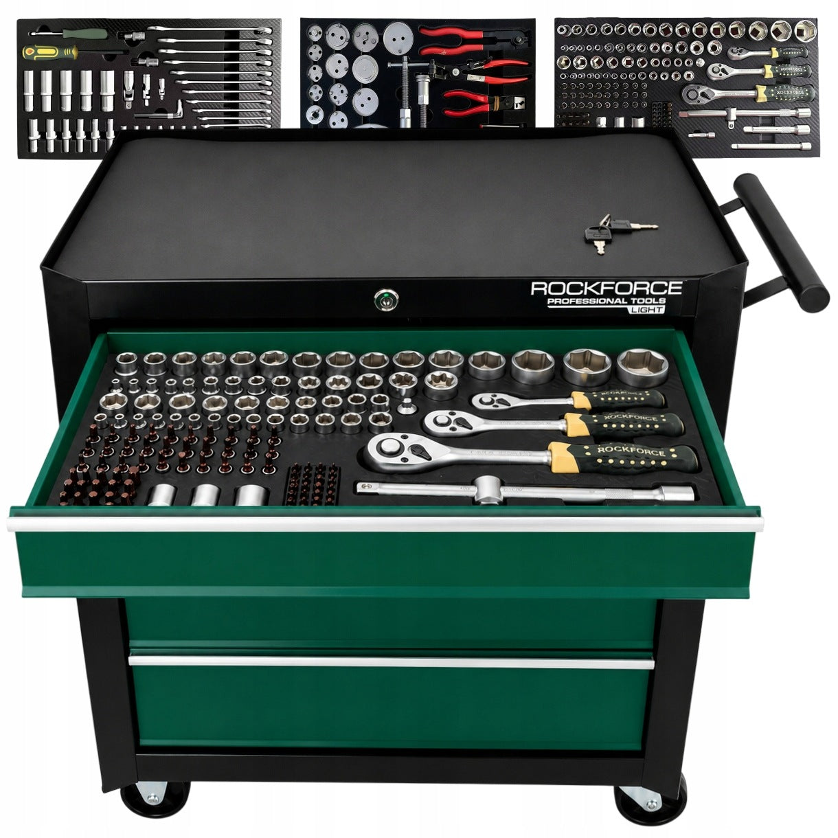 Cabinet Workshop Tool Cart 5 Drawers 240 Tools With Wheel Lock