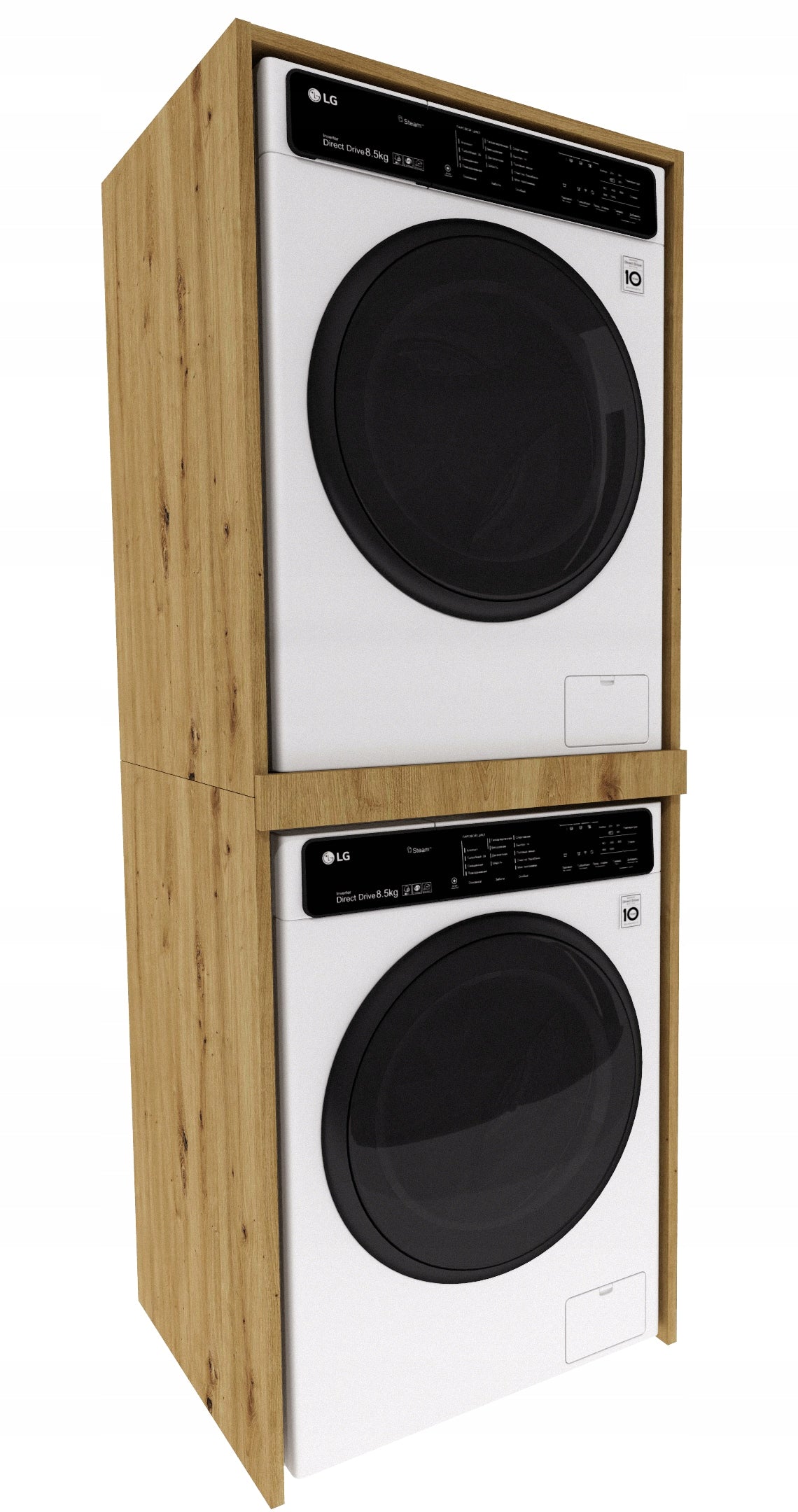 Cabinet for washing machine and dryer POST 180 cm 180x66x65 buildings Artisan Oak