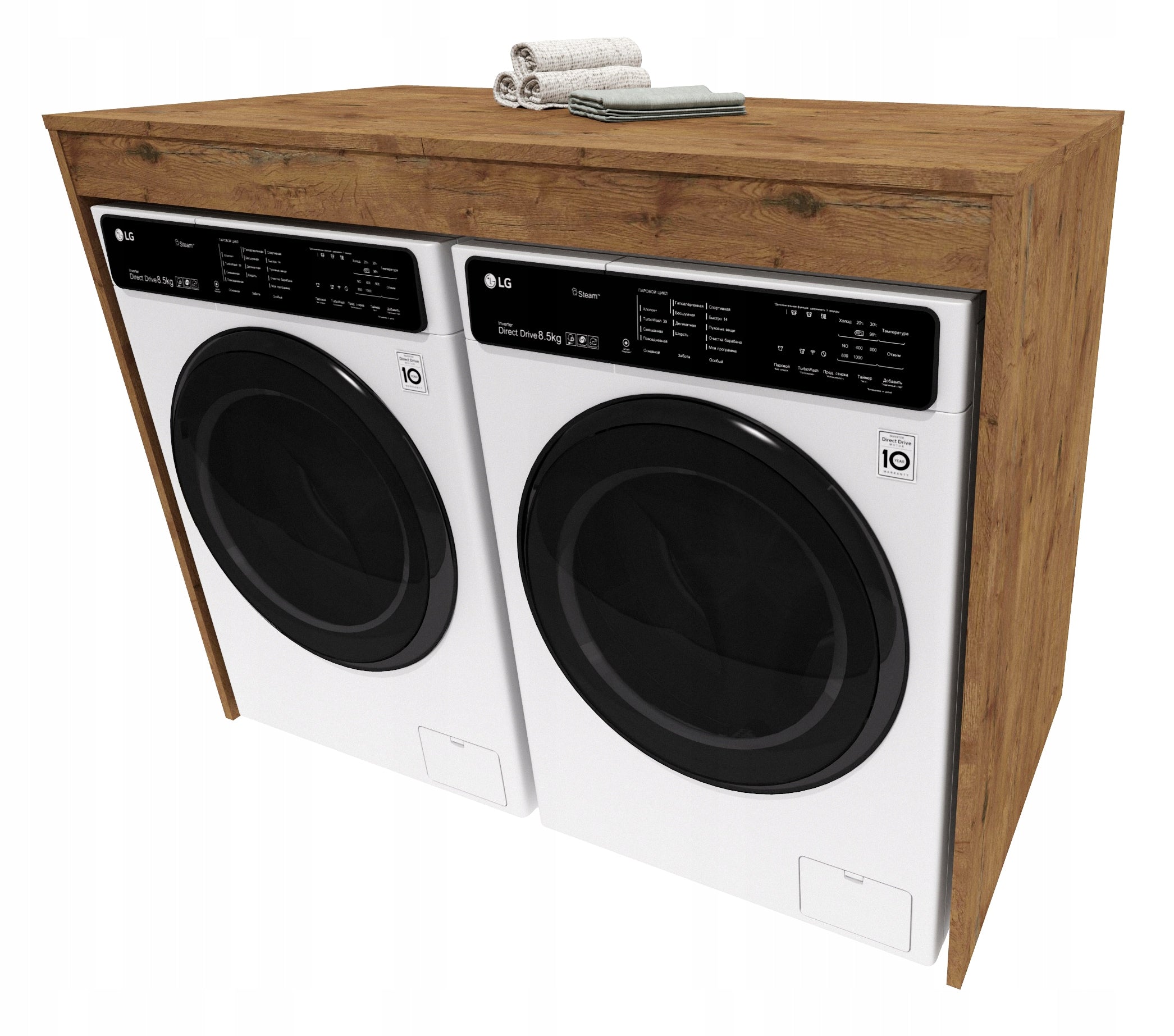 Cabinet washing machine dryer bookcase bathroom built-in level oak lancelot double Packaging status original