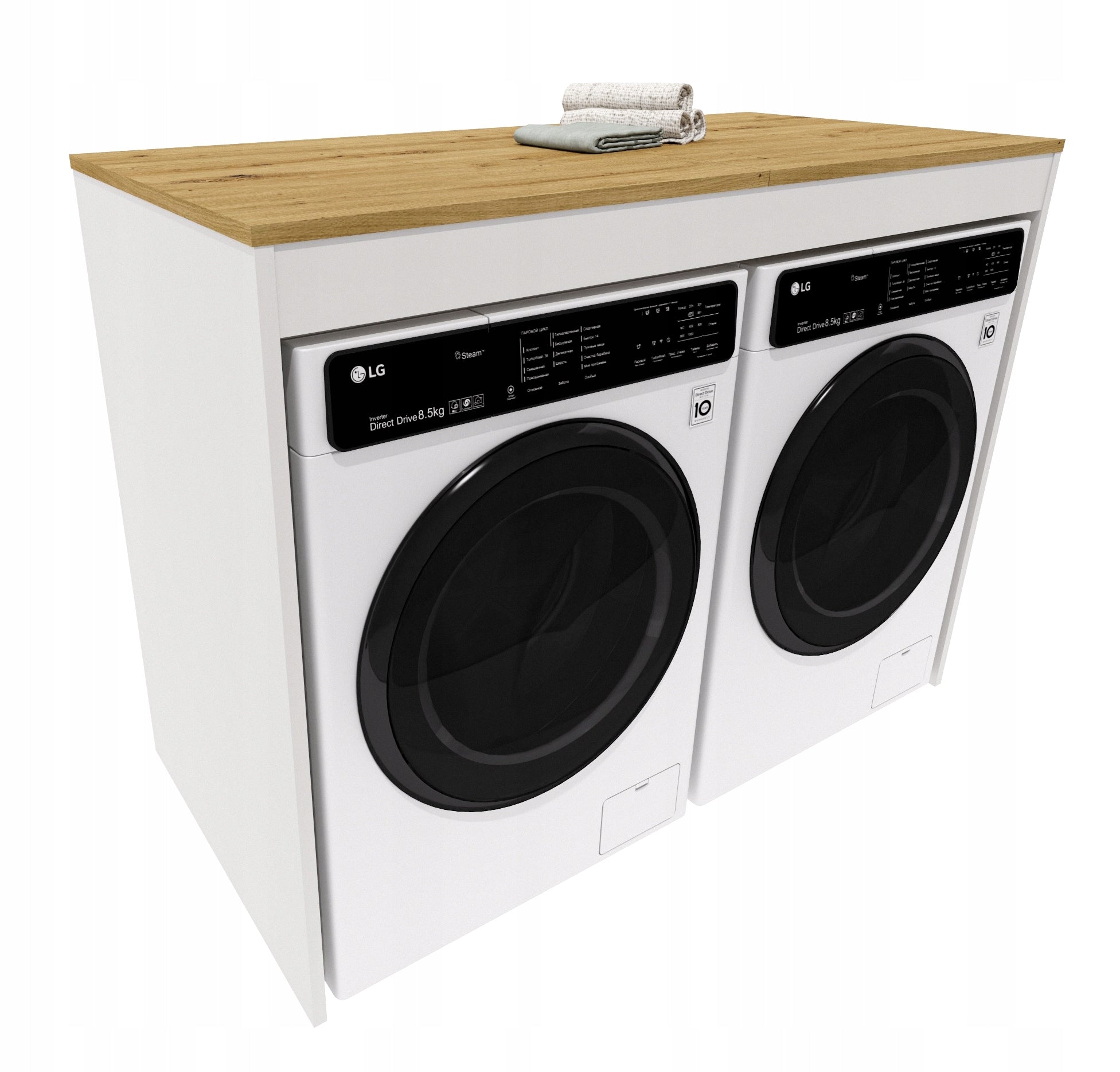 Cabinet washing machine dryer bookcase bathroom built-in washing machine dryer oak artisan