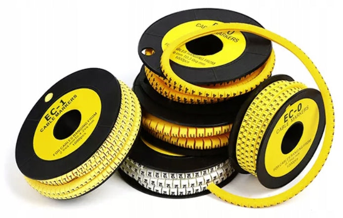 Cable markers NUMBERS 0-9 1.5-2.5mm 1000pcs SET EC-1.5