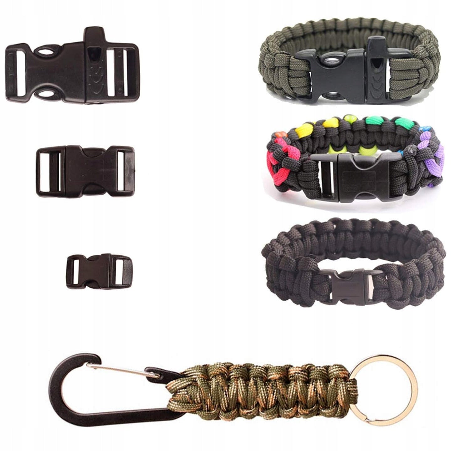 Cable rope Paracord 550 set with carabiner buckles 7 cores 4 mm 30 m Manufacturer code ZW-EQ-026