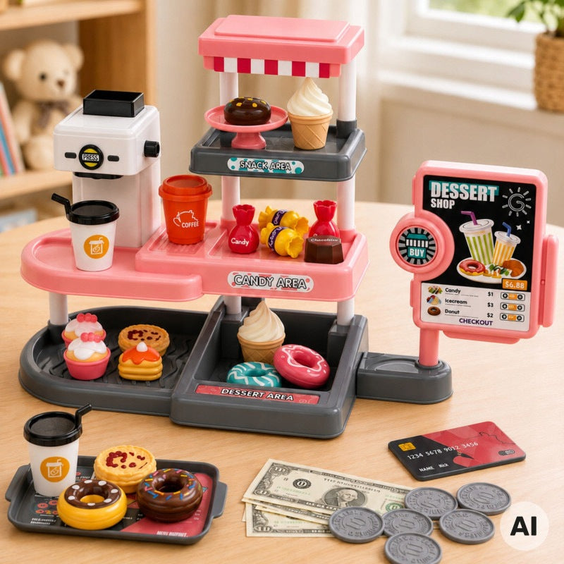 Cafe Confectionery Shop for Children Cash Register Express Sound WOOPIE Brand Woopie
