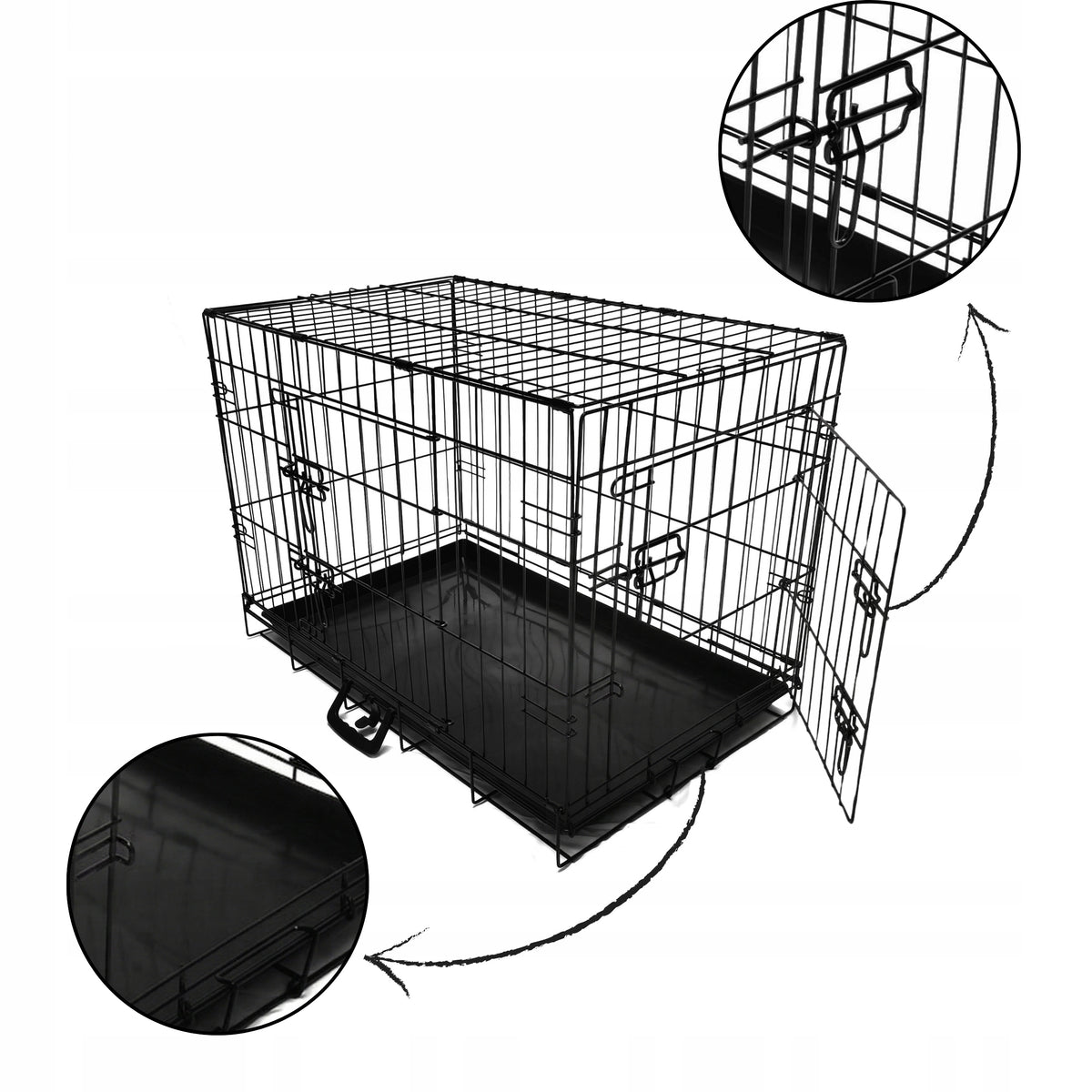 Cage for PET Dog 61,5x44x50,5 cm Metal Folding Transport Aga Brand Aga