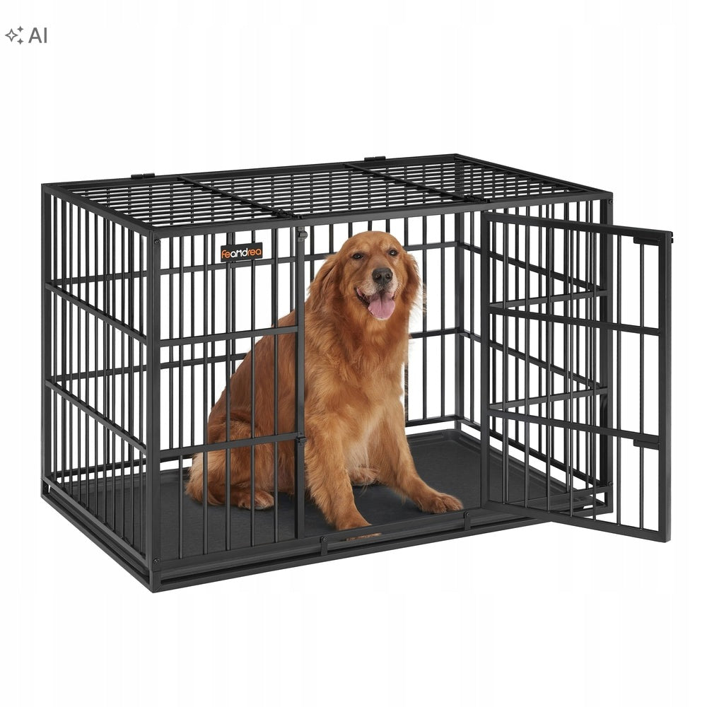 Cage playpen metal transporter for big dog 122x75x80cm tray FEANDREA Manufacturer code PPD006B01