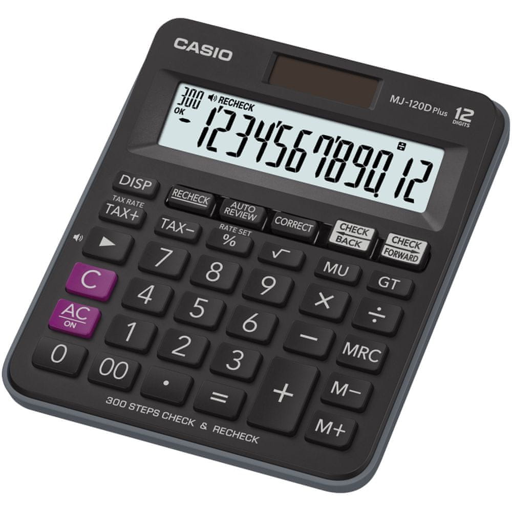 Calculator Casio MJ-120D PLUS, 126,5x148mm, 12-digit, black EAN (GTIN) 4971850032755