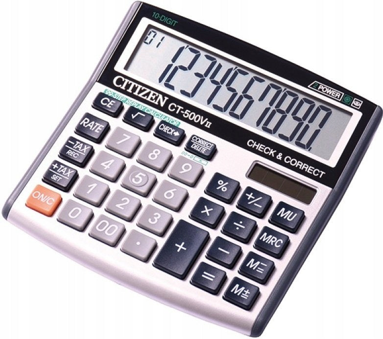 Calculator Citizen CT 500 VII office 10 digits original display Packaging status original