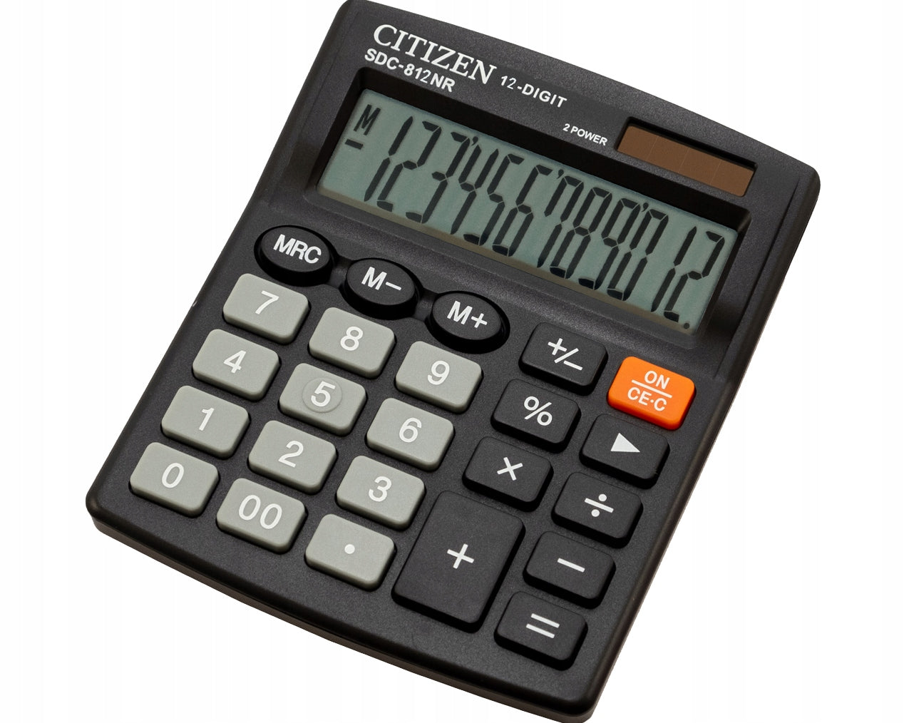 Calculator Citizen SDC 812 NR 12 digits black office for office Manufacturer code SDC-812NR