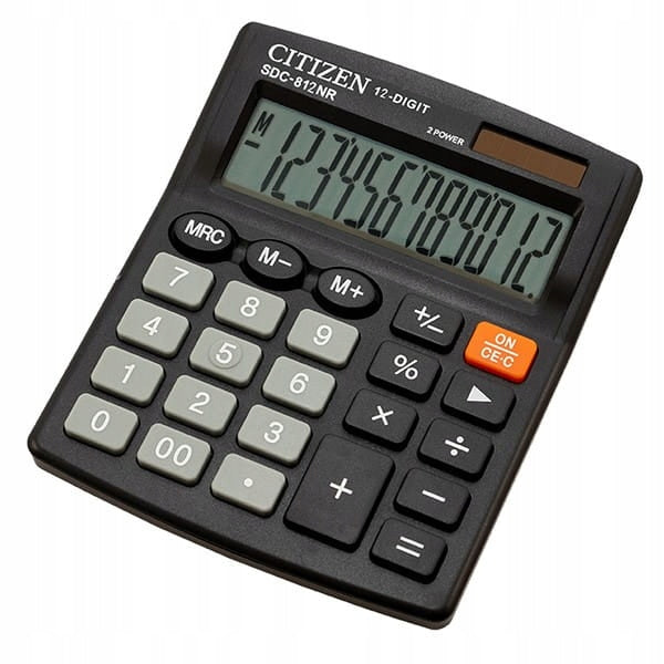Calculator Citizen SDC 812 NR 12 digits black office for office Packaging status original