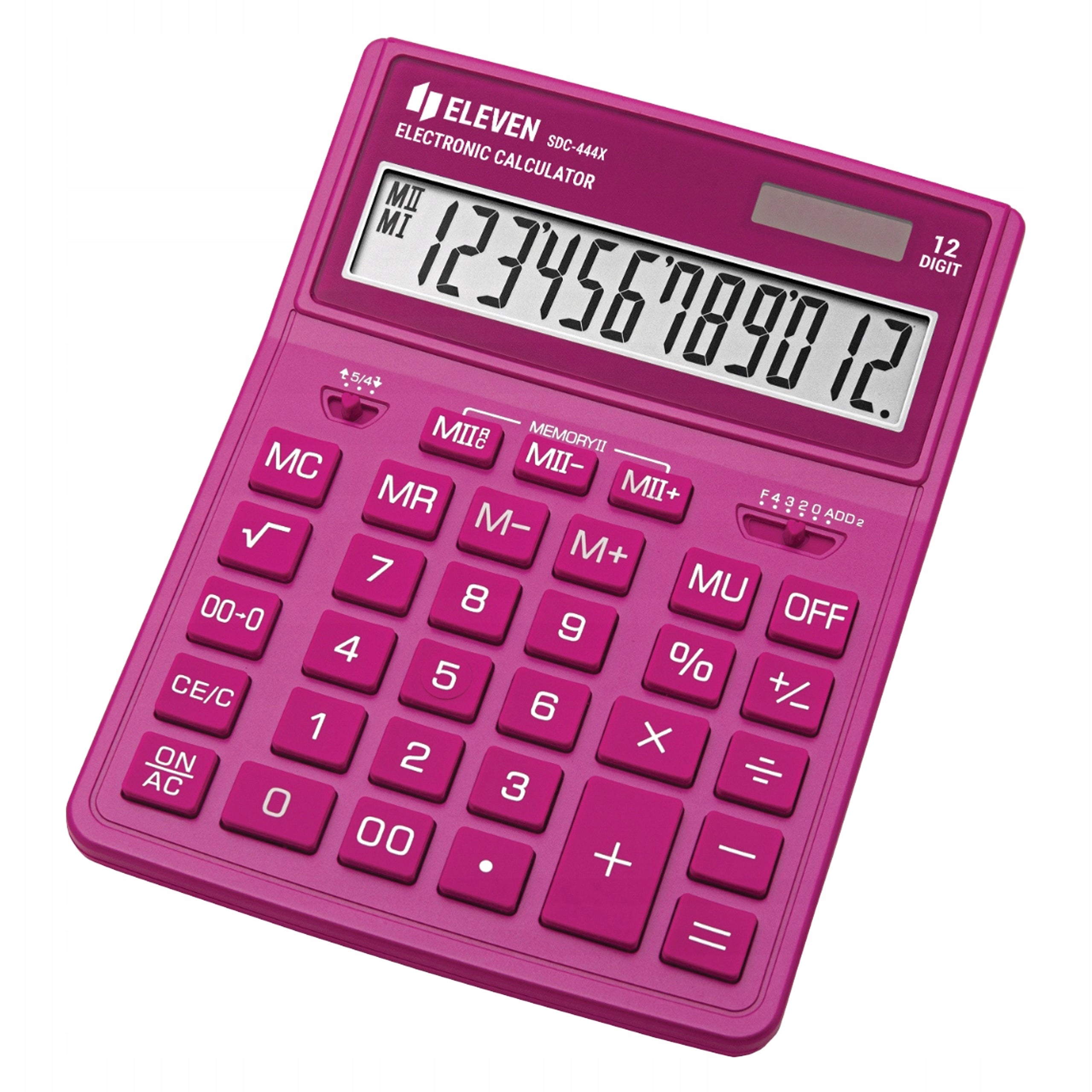 Calculator ELEVEN office SDC 444 XRPKE pink large 12 digits display