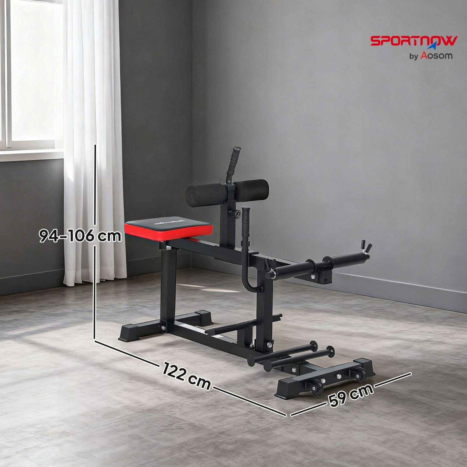 Calf Exercise Machine with Wheels, Steel, Black Brand no brand