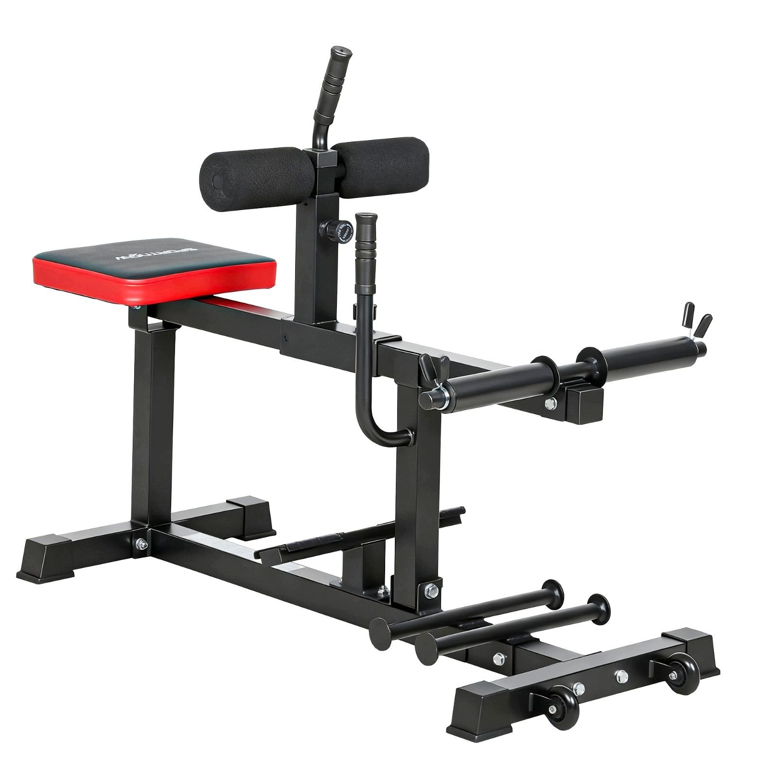 Calf Exercise Machine with Wheels, Steel, Black