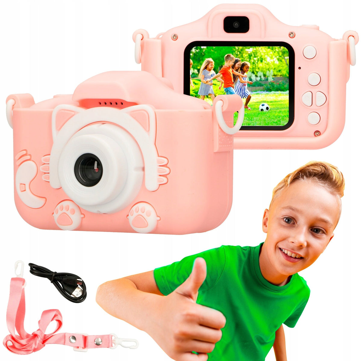 Camera Kitten DIGITAL FOR CHILDREN PINK 3mpx photos videos