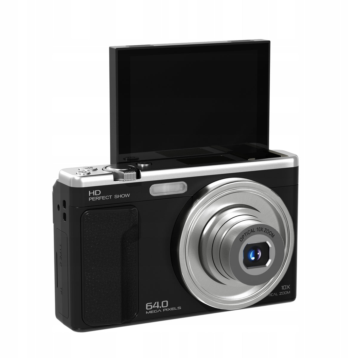 Camera vlog 64MP 4K 10x Optical Zoom, Rotary Screen 3,2" WiFi XREC C89