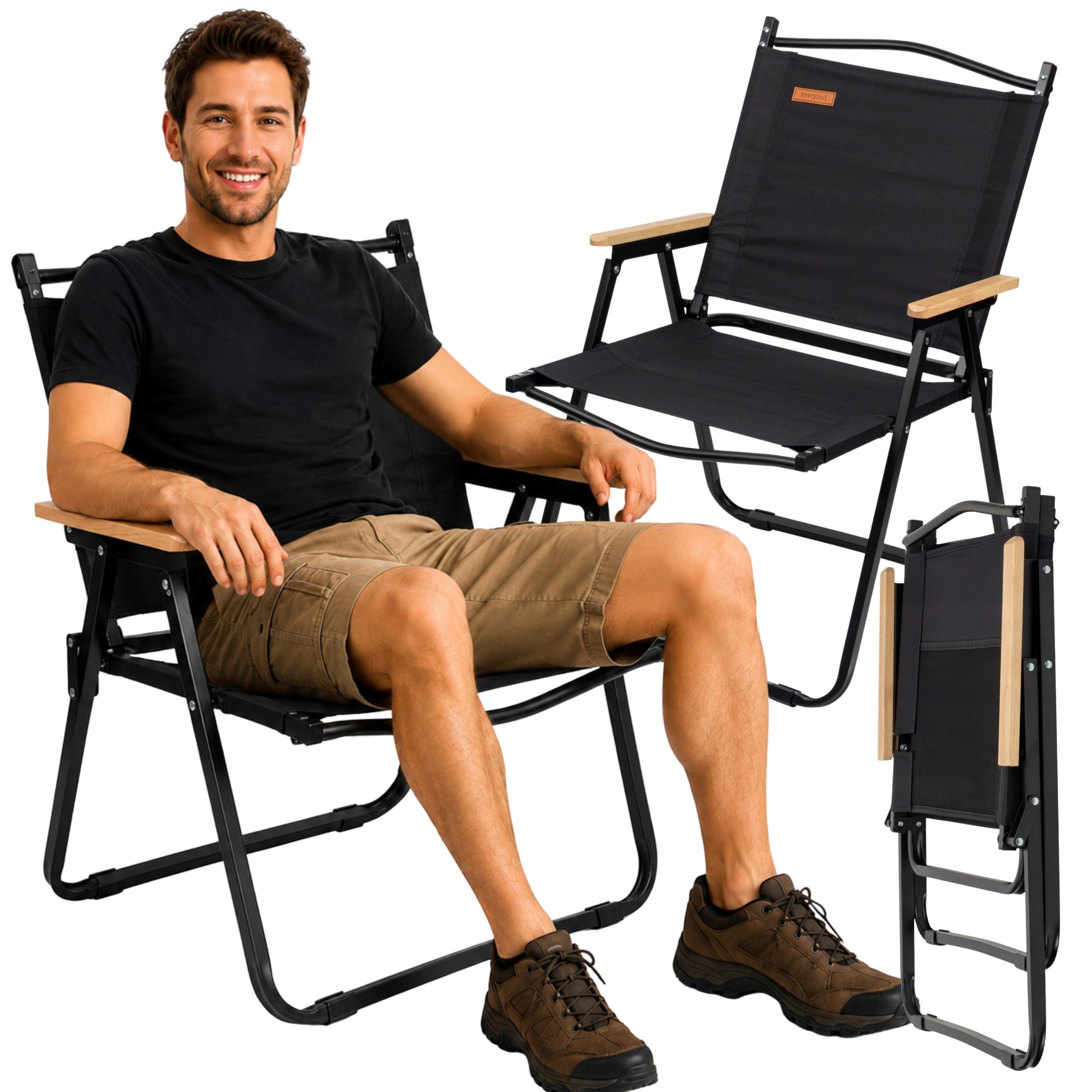 Camping Chair Folding Hiking Garden Fishing Strong Up to120kg