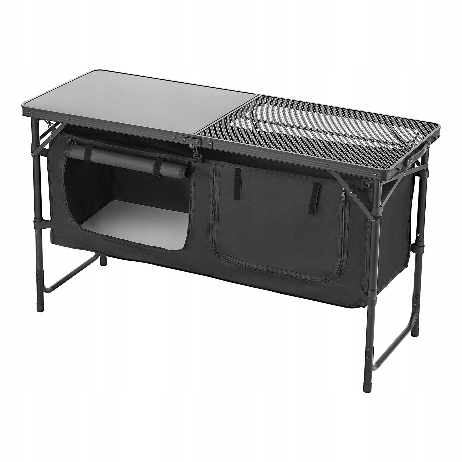 Camping Kitchen Black 120x49x70CM For Outdoor Cooking