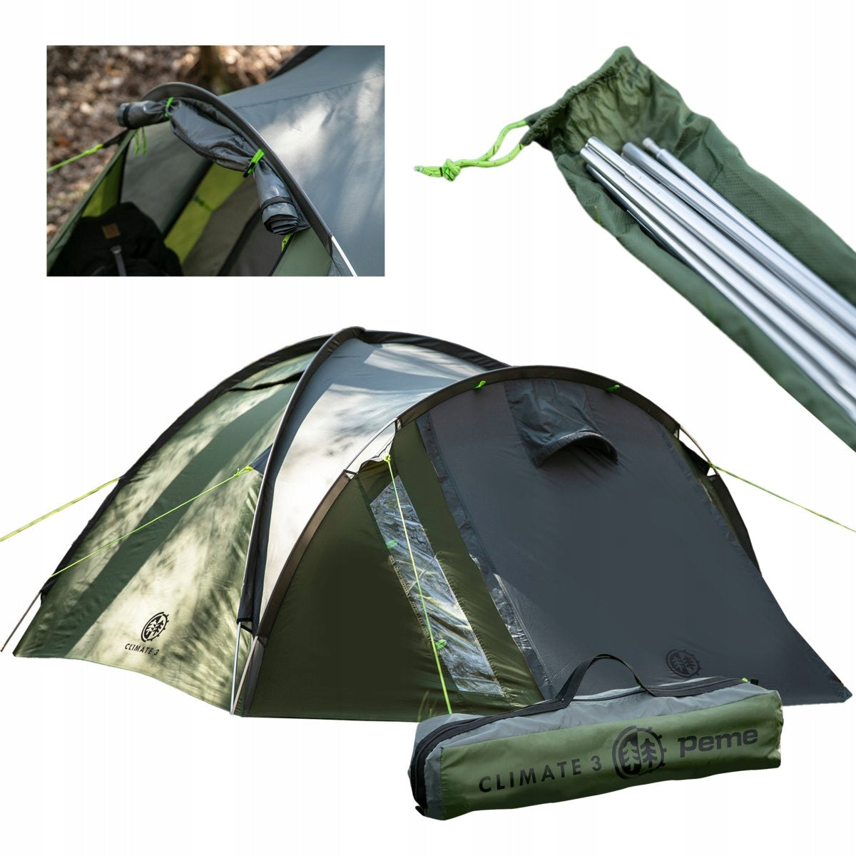 Camping Tent 3 Person Iglo Waterproof Vestibule Peme Manufacturer code 5887469