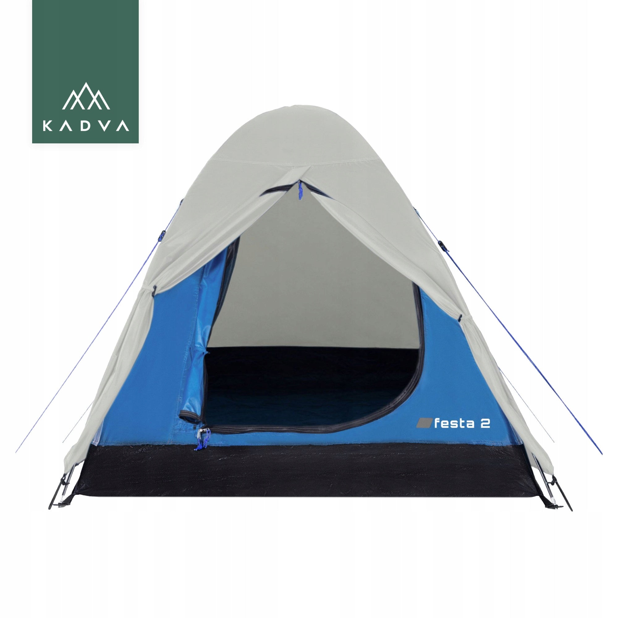 Camping tent 2-person KADVA Festa 2 grey/blue LIGHTWEIGHT COMPACT Manufacturer code KDV-B6B001-GY