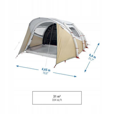 Camping tent inflatable Quechua Air Seconds 5.2 F&B, 5-person 2 bedrooms Manufacturer code 8668632