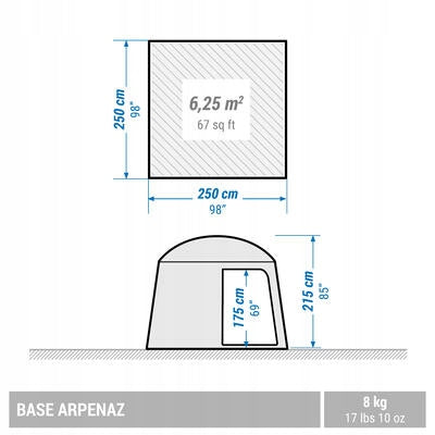 Camping vestibule Quechua Arpenaz 6-person Manufacturer code 4327106