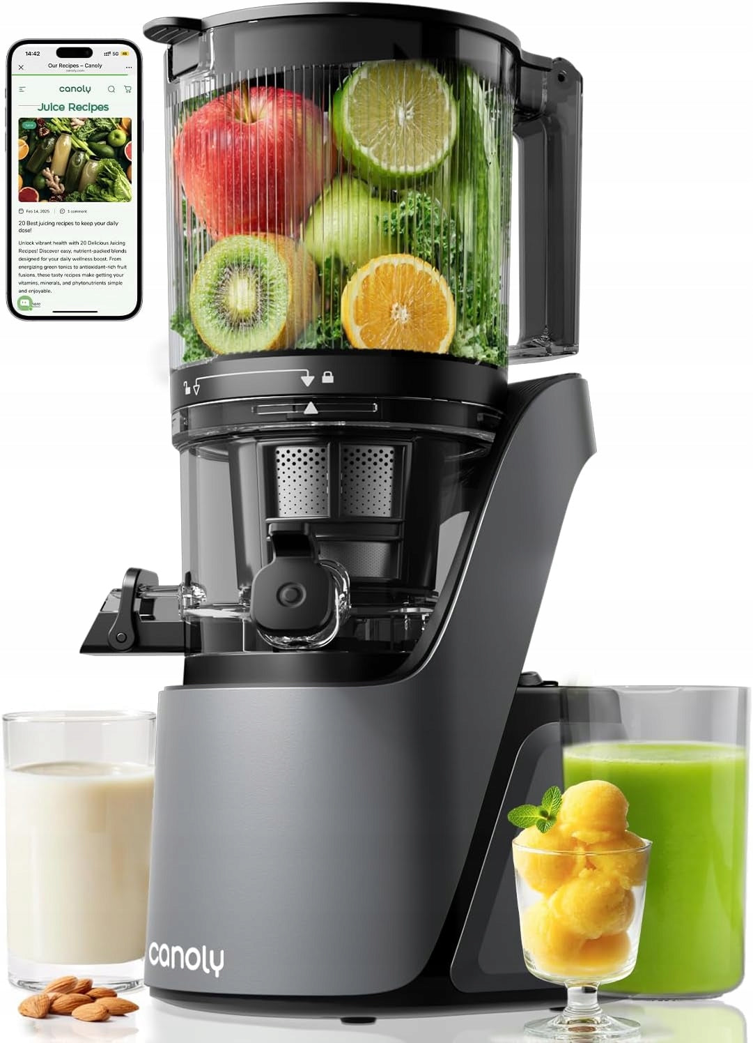 Canoly C16 3in1 Slow Juicer with Wide Inlet