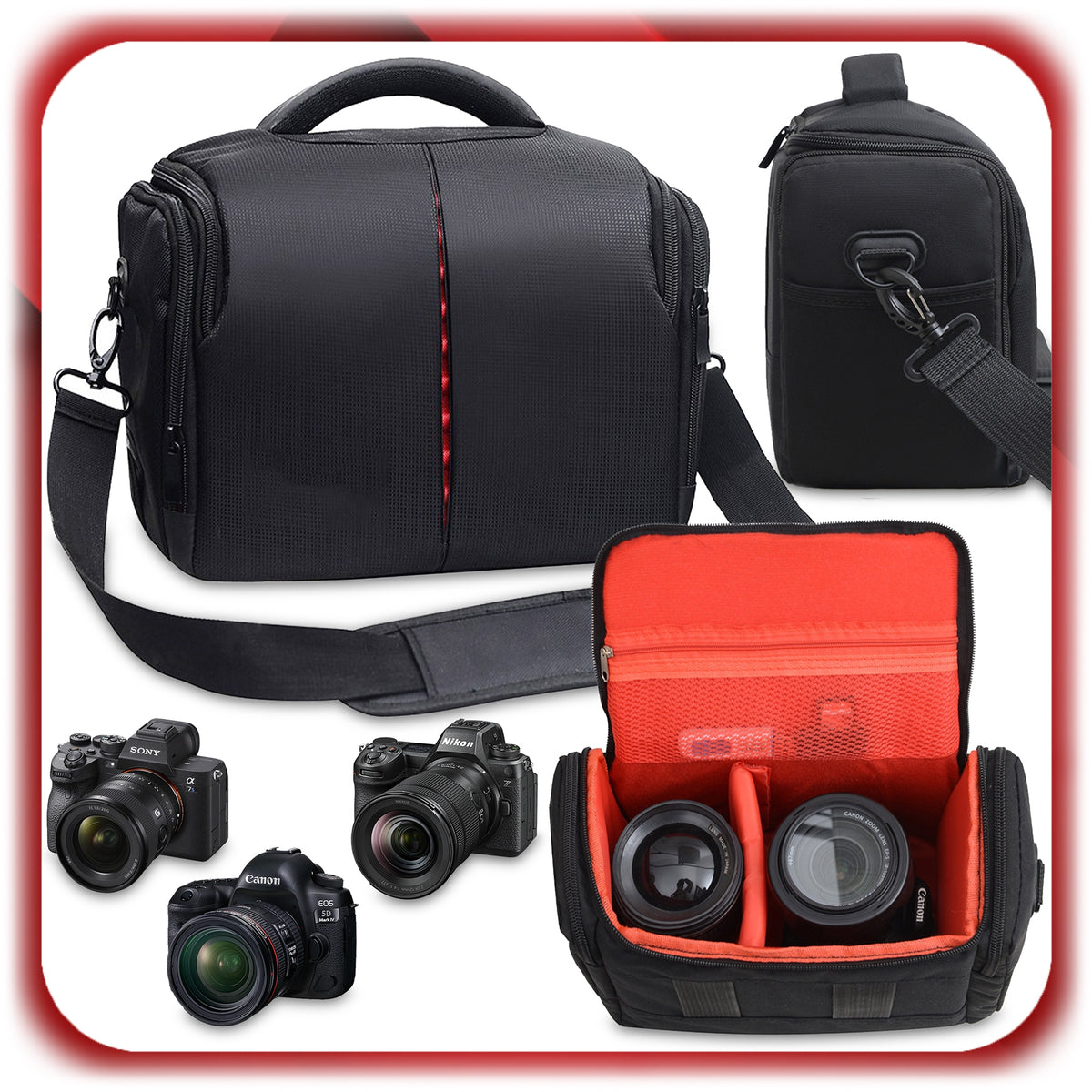 Canon Nikon Sony Pentax Olympus XL DSLR CAMERA BAG Packaging status original