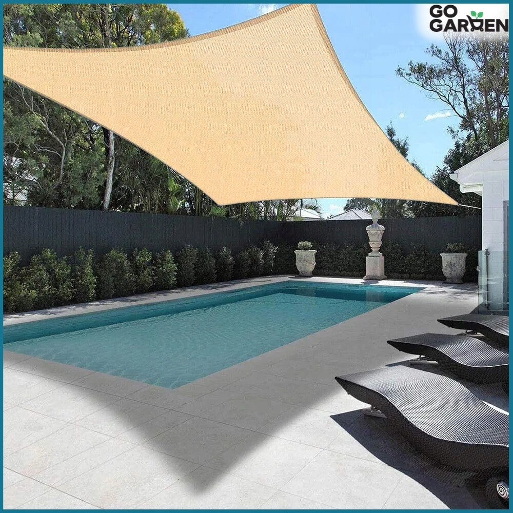 Canopy Sail 3x2m UV Protection Waterproof Terrace Balcony Awning Beige Manufacturer code X001OOQZXP