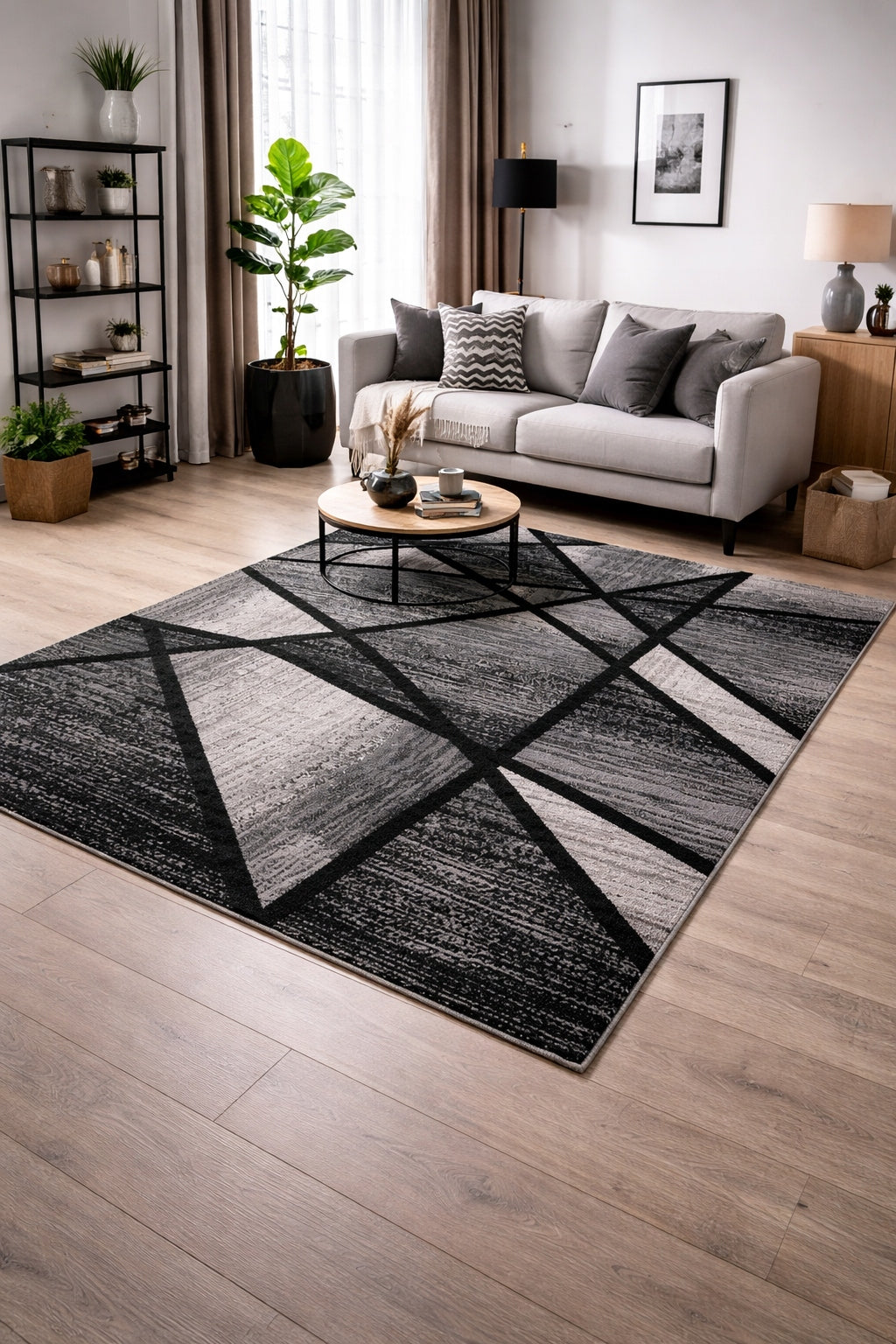 Canvas Carpet 180x250 Soho for Living Room Geometric Modern Designs 3D Effect Length 180 cm