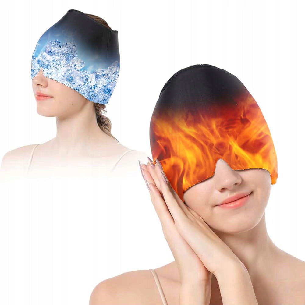 Cap Soothing Headache Migraine Compression Gel Mask Cooling Wrap Brand no brand