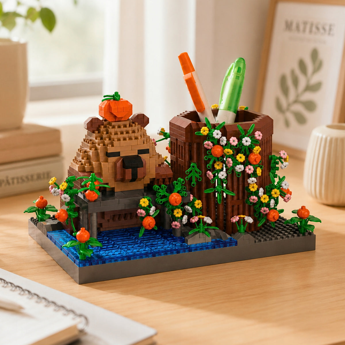 Capybara Blocks For Utensils Orange Mini Blocks 1214el DIY Figurine Brand Skibi Store