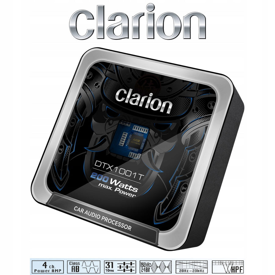 Car Amplifier 4 Channel DSP Processor Bluetooth CLARION DTX-1001T Model 606187400