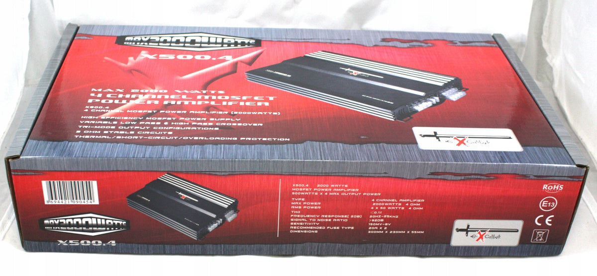 Car Amplifier Excalibur X500.4 4 channel 2000W MOSFET Manufacturer code X500.4