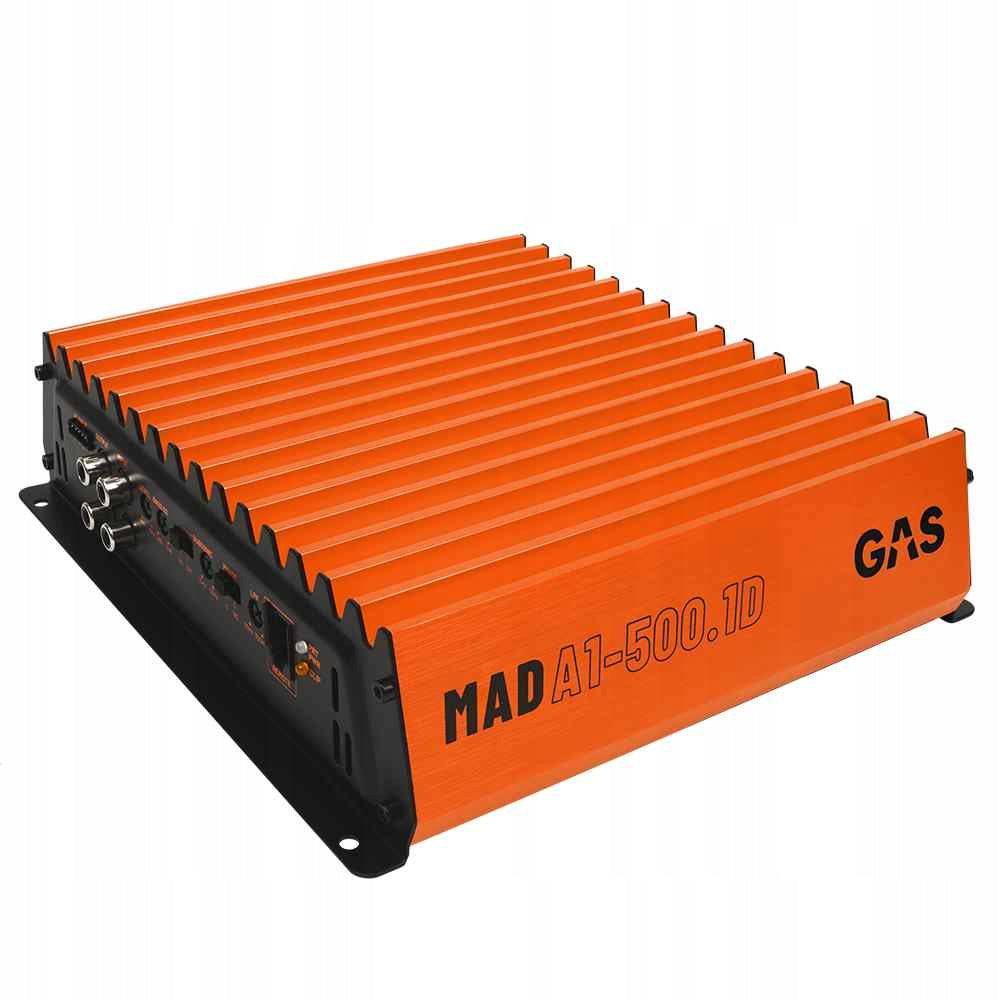 Car Amplifier POWERFUL Monoblock RMS 500W 1 Ohm Audio System GAS MAD Packaging status original