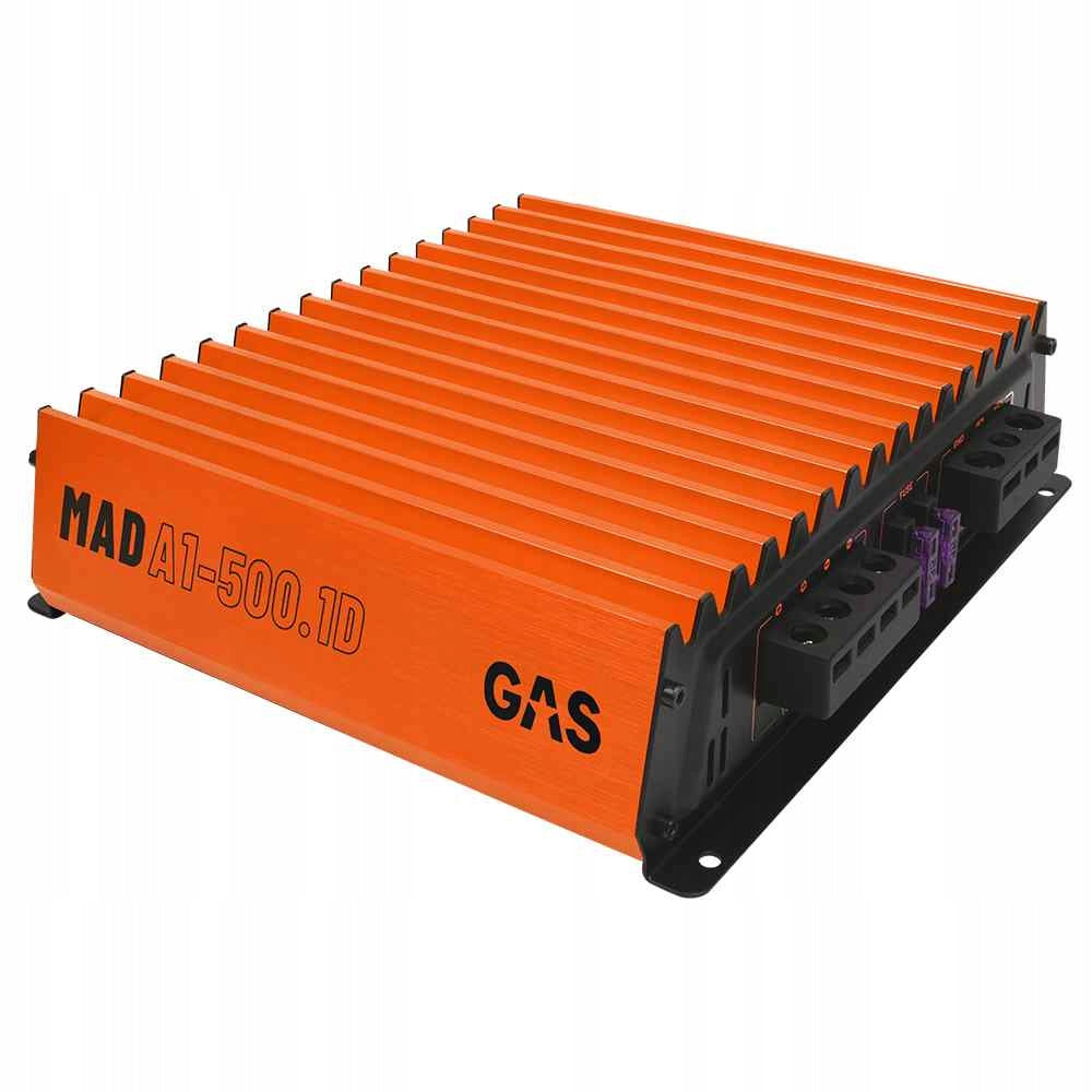 Car Amplifier POWERFUL Monoblock RMS 500W 1 Ohm Audio System GAS MAD