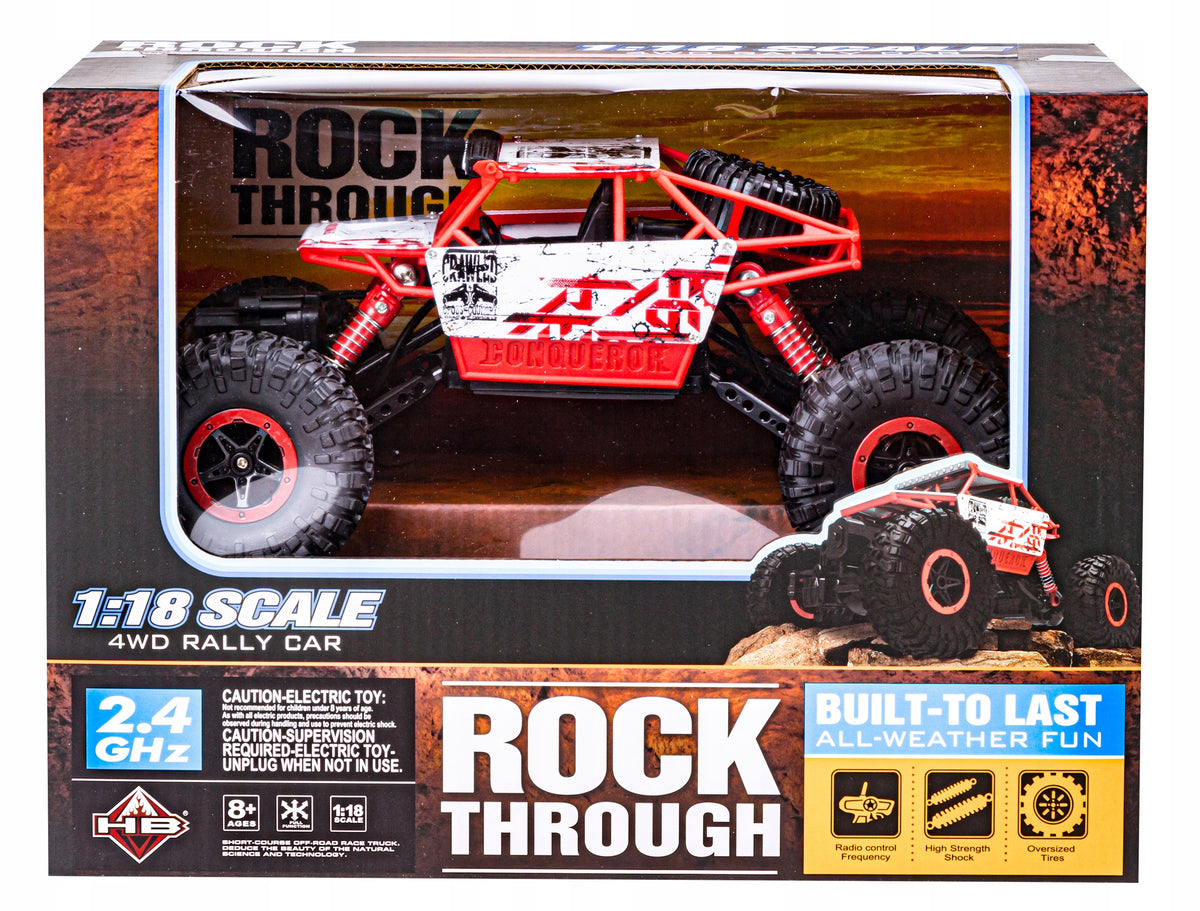 Car Auto RC ROCK CRAWLER 2.4 GHz 1:18 Red Remote Streered RC Manufacturer code HB-P1801