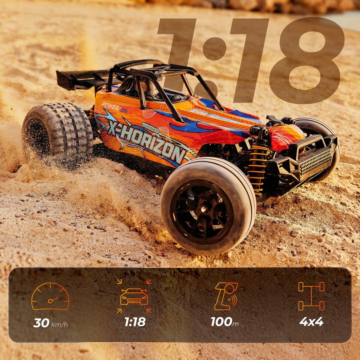 Car Auto remote controlled RC car 4x4 100m 30km/h +HOUSING Packaging status original