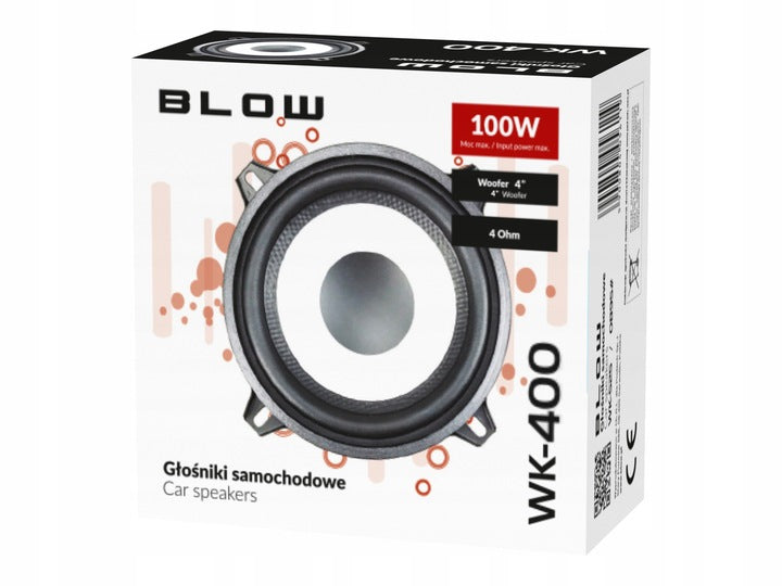 Car / Bass Speaker 10cm / 100mm - 4Ohm Blow WK400 - 1pcs Manufacturer code 3923#