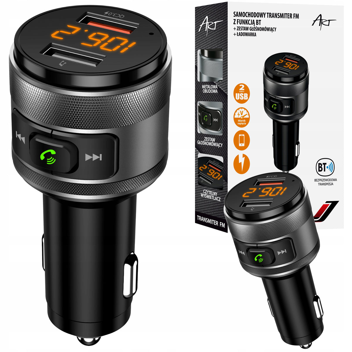 Car Bluetooth FM Transmitter ART MP3TR FM-57 USB